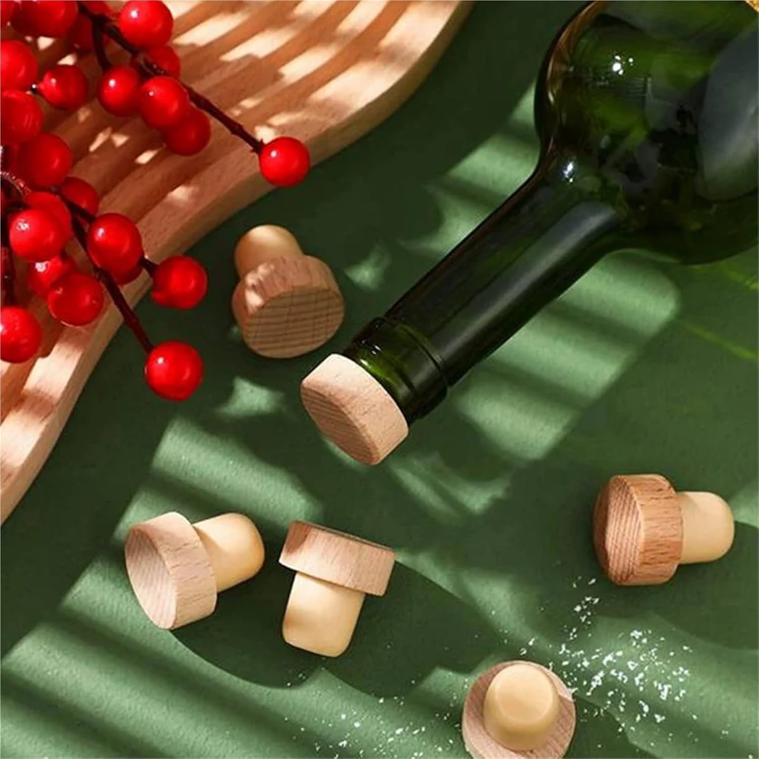 Natural Wood Wine Corks 50Pcs Wine Bottle Cork T Shaped Plugs Stopper Reusable Corks