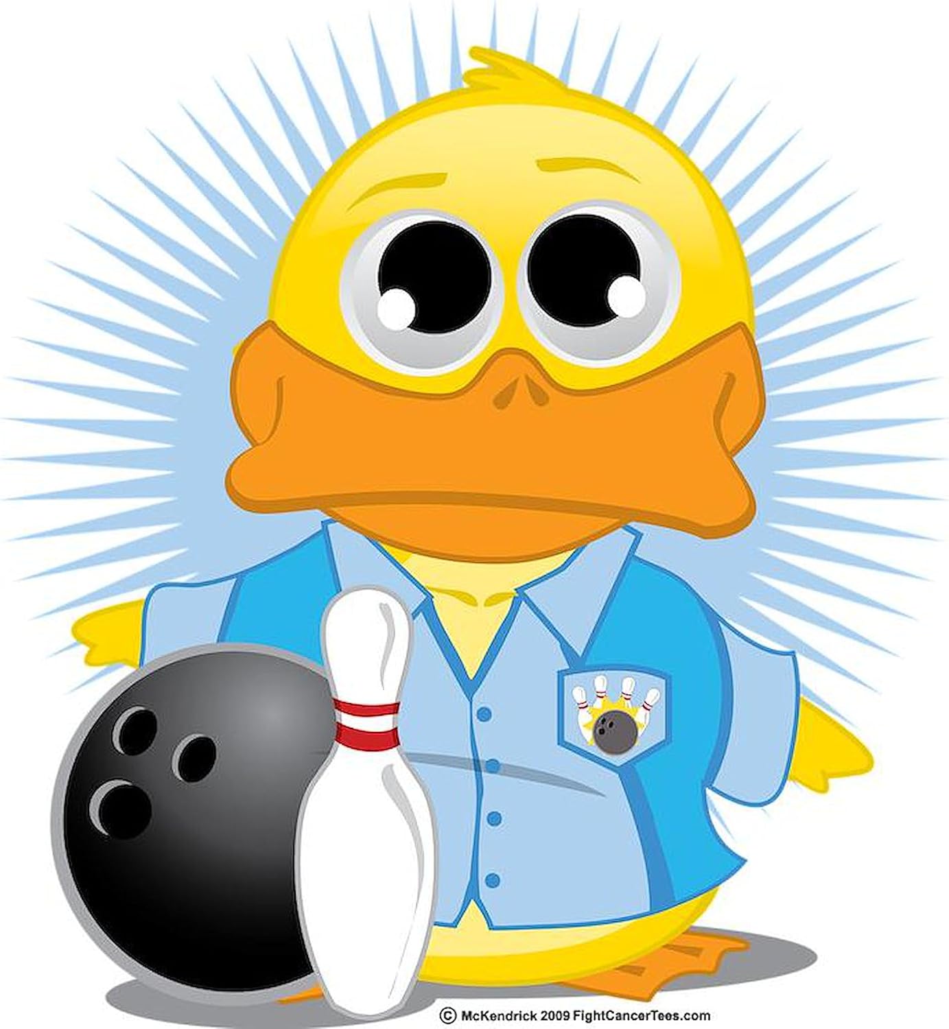 CafePress Bowling Duck 5.5" Round Car Magnet Magnetic Bumper Display