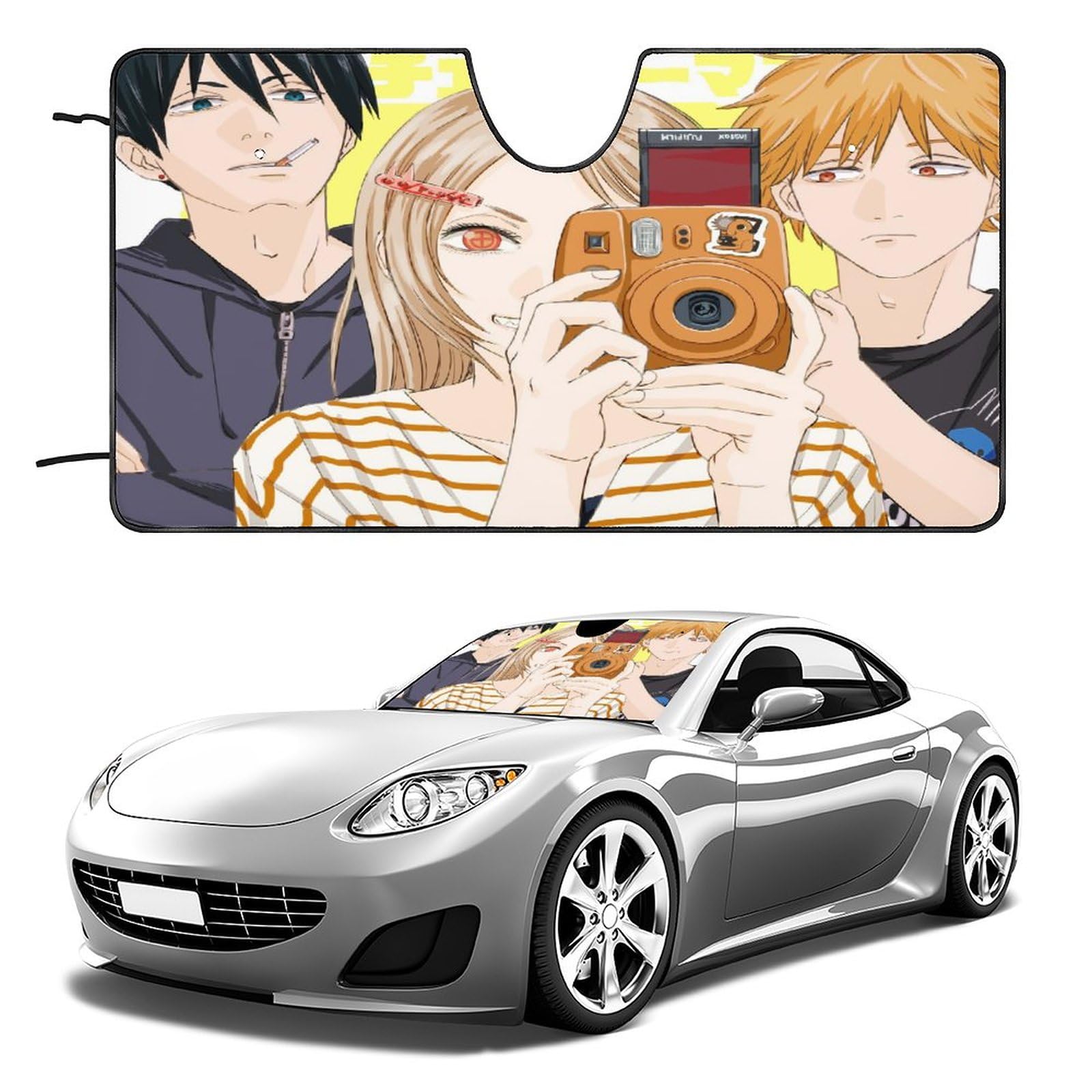 Amazon | サンシェード車 チェンソーマン (195) 漫画 フロント 車用