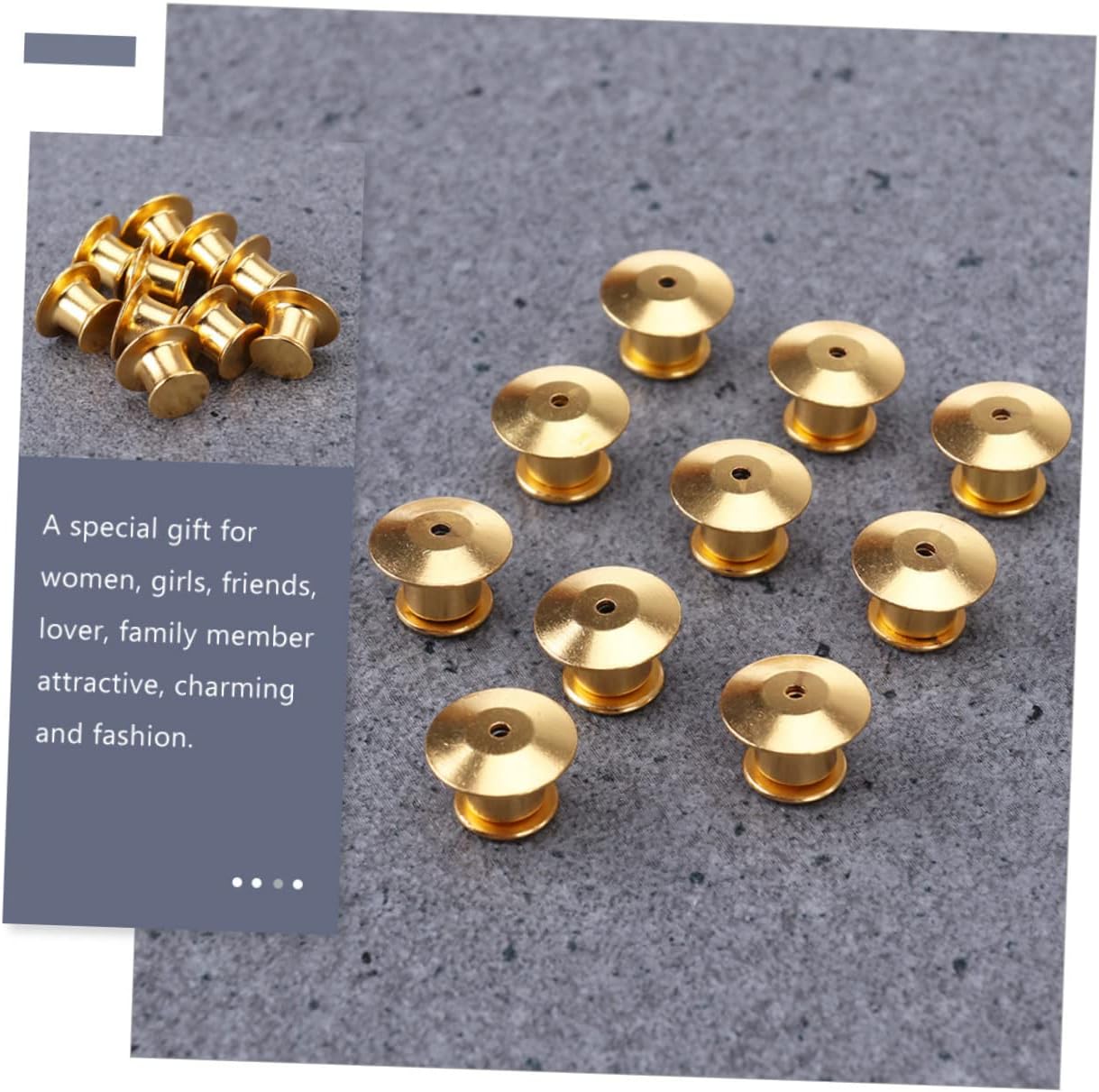 Operitacx 75pcs Compact Pin Backs Locking Pin Back Latch for Daily Use Brooch Supplies