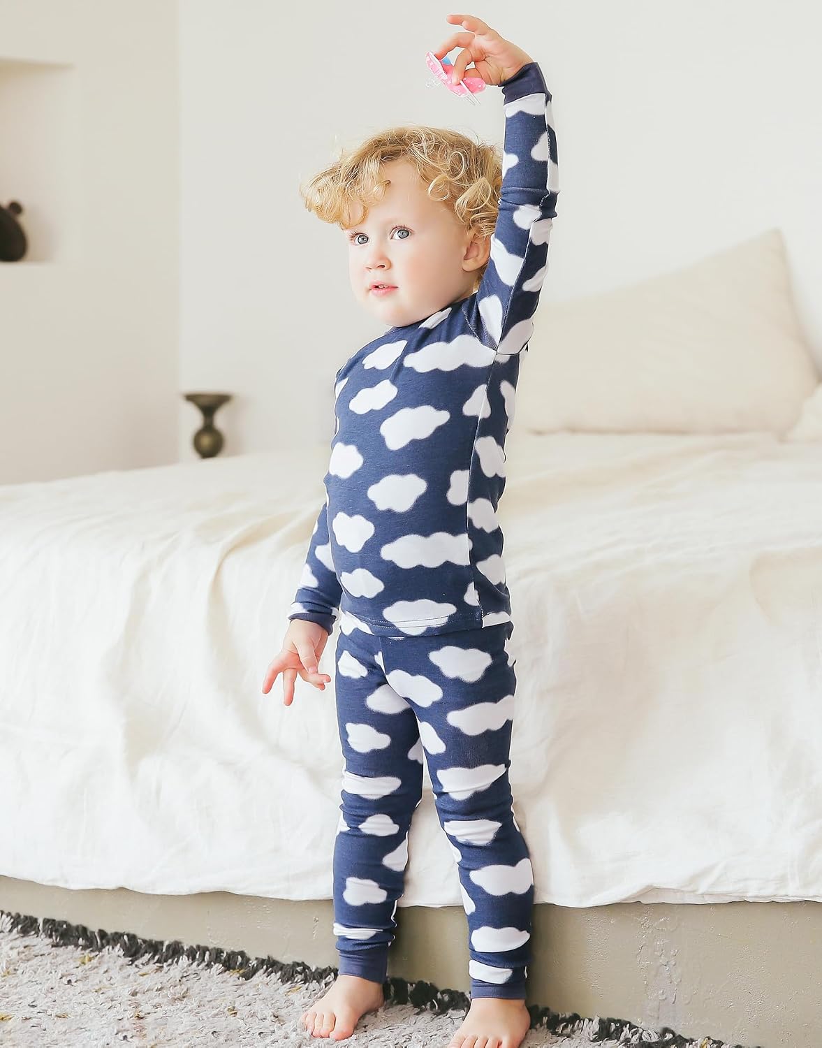 VAENAIT BABY 6M-12Y Infant Kids Toddler Girls Boys Soft Comfy Modal Tencel Sleepwear Pajamas 2pcs Set