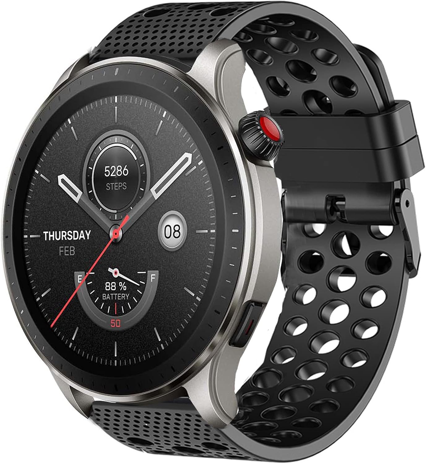 Lamshaw Compatible with Amazfit GTR 4 Bands, Silicone Replacement Wristbands Sport Strap with Metal Buckle Compatible with Amazfit GTR/GTR 2 / GTR 3 / GTR 3 Pro/GTR 4 Smartwatch