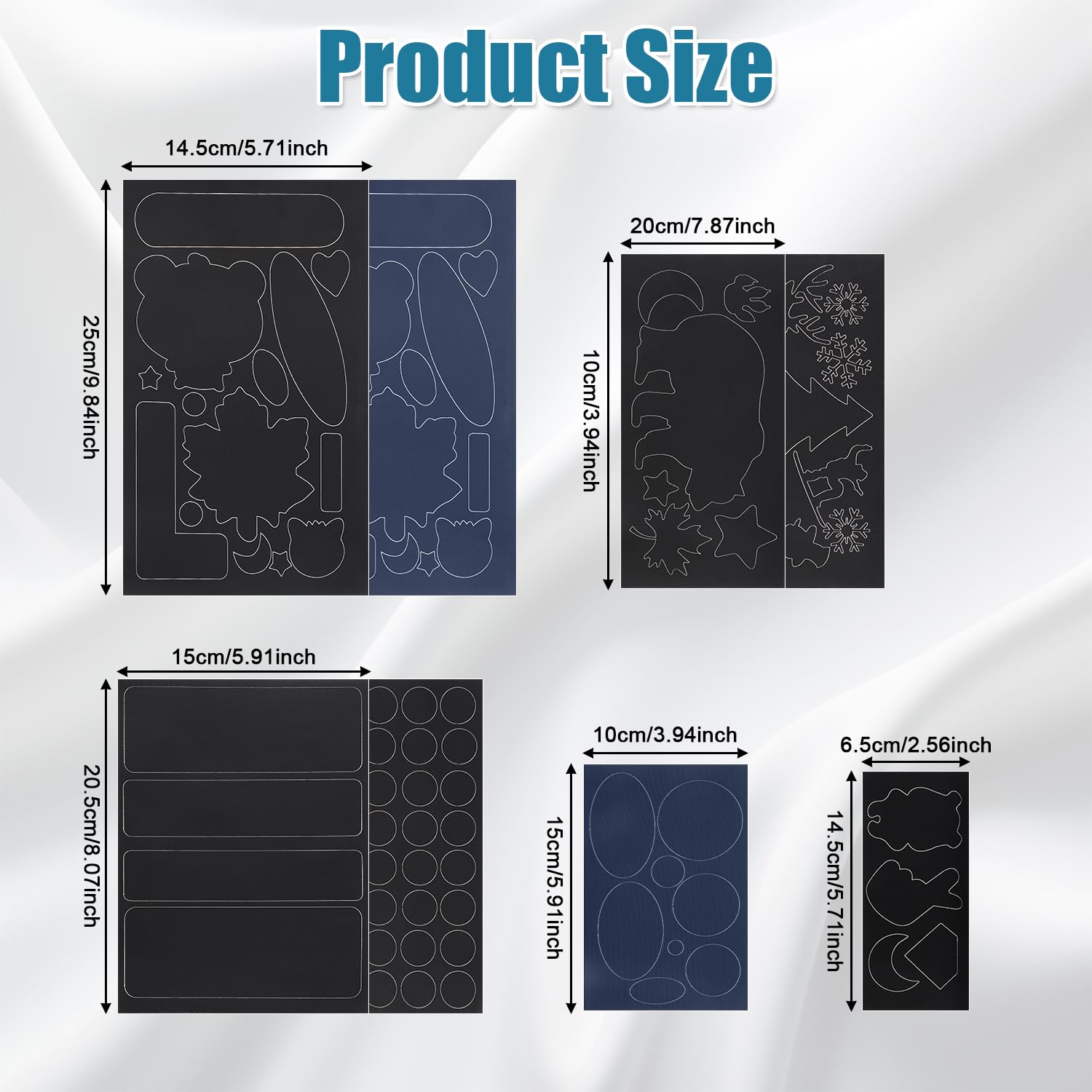 6 Fogli Toppe Adesive Per Piumini, Per Giubbotti, Autoadesivo Patch Di Riparazione In Nylon, Adesive Per Tessuti Impermeabili, Per Piumino Tenda Abbigliamento (Blu