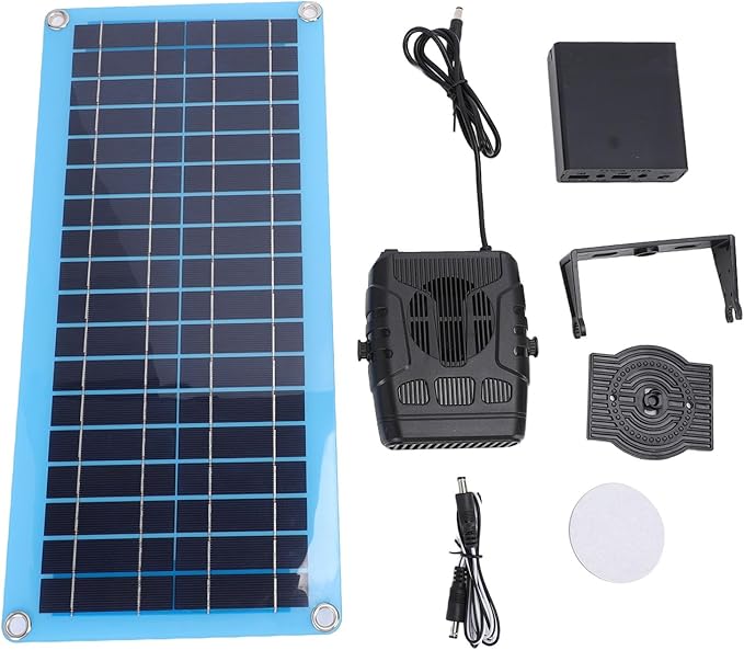 Calefactor Eléctrico Portátil con Panel Solar, Calentamiento Rápido, Diseño Compacto miniatura 7