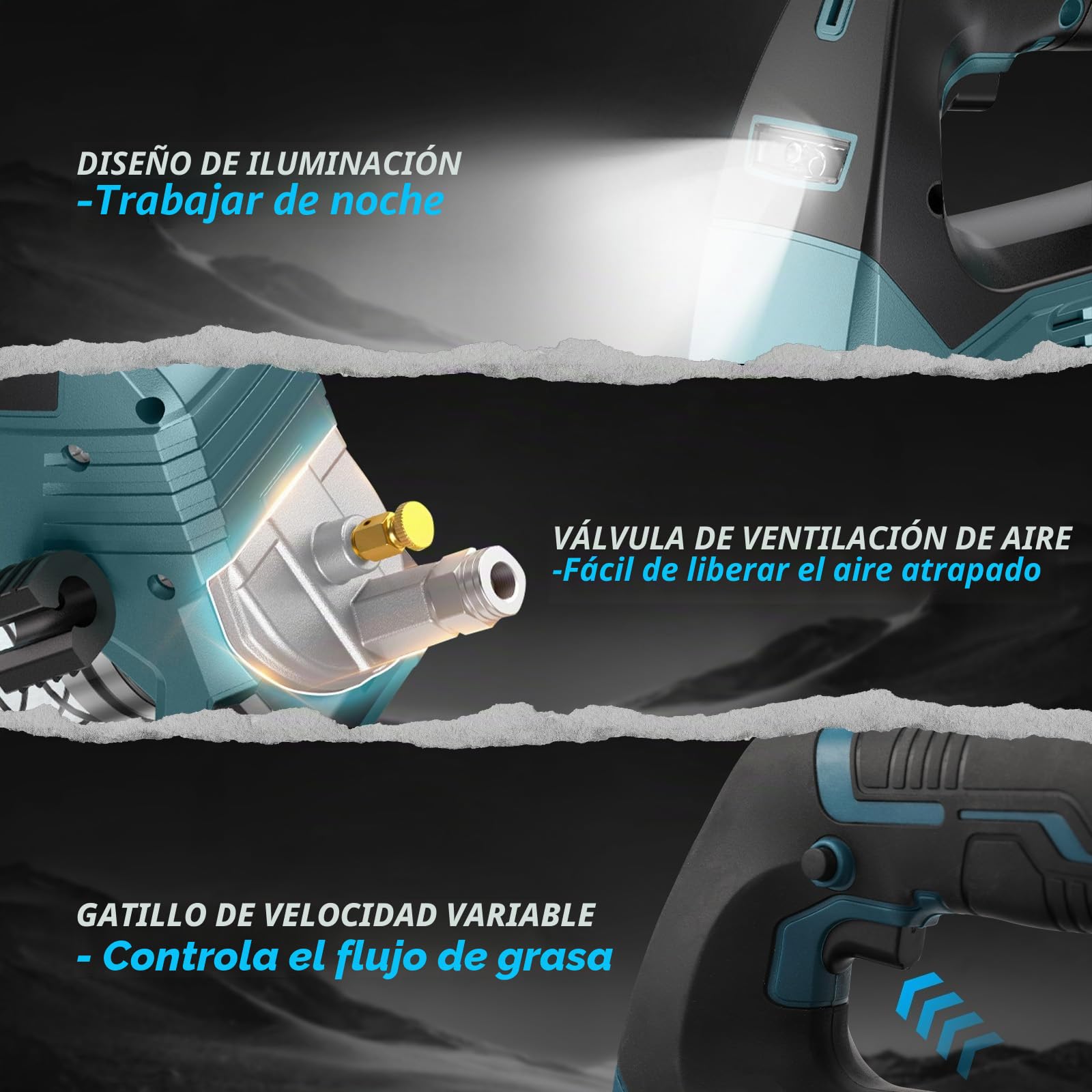 Pistola engrasadora para Makita de 18 V batería, 12000 psi, 170 g/min, prensa de engrasadora eléctrica, batería de 18 V, sin escobillas, solo para grasa a granel (sin batería, sin cargador)
