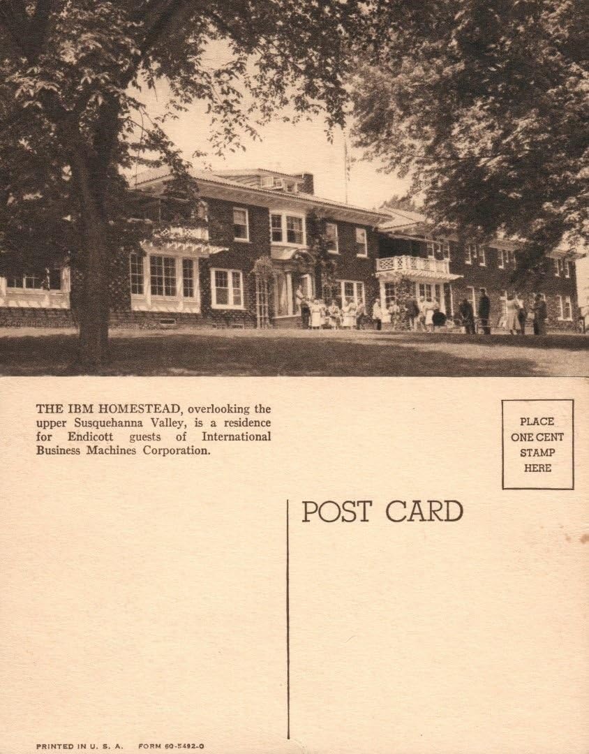 ENDICOTT N.Y. IBM HOMESTEAD VINTAGE POSTCARD Office Products