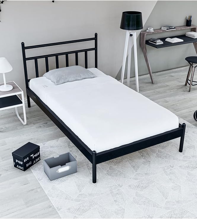 metalia GM 230 LİMA TEK KİŞİLİK KARYOLA SİYAH 90X190