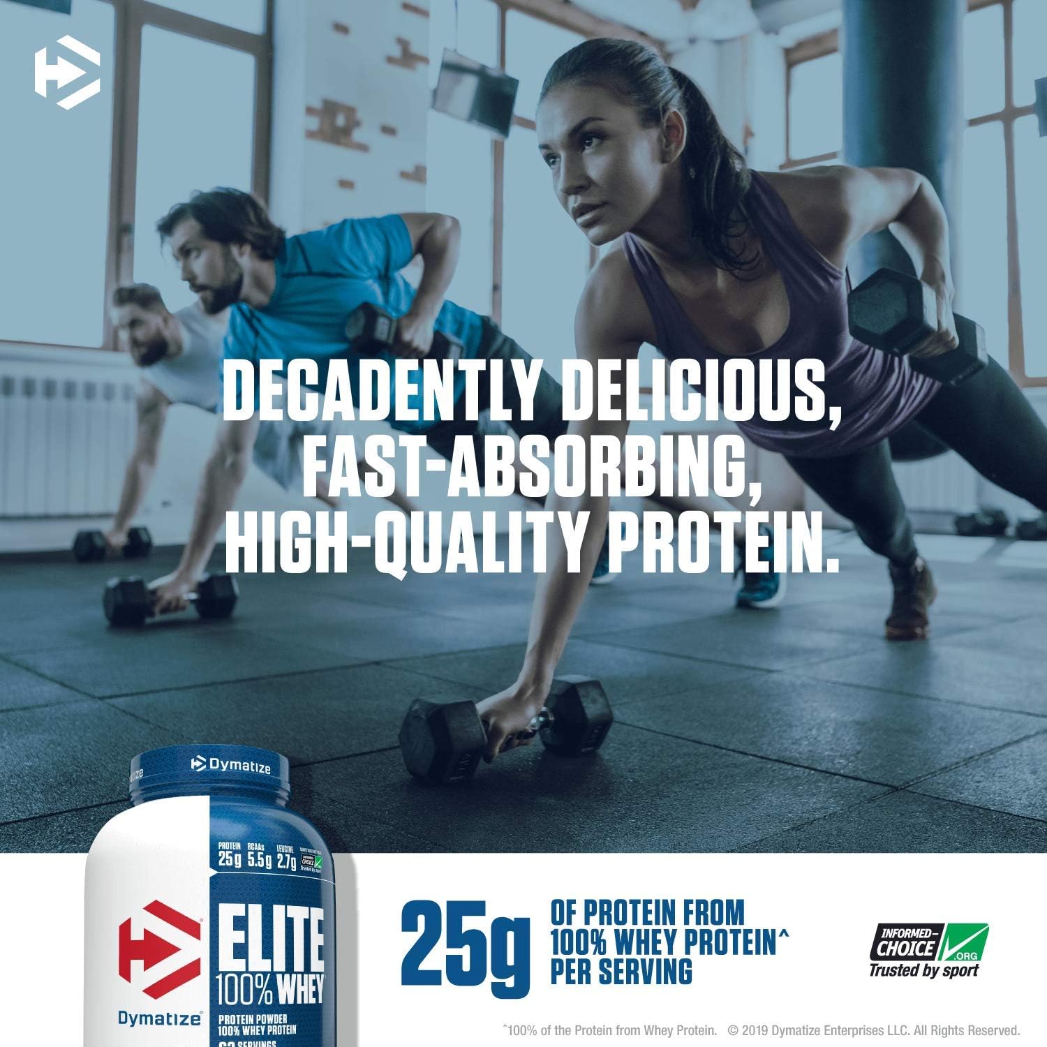 Dymatize Elite 100% Whey Protein Powder, Chocolate Peanut Butter, 80 Oz