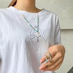 Boho Necklace Turquoise Beaded Necklace Western Jewelry for Women Heart Pendant Necklace Western Clothing Women Country Concert Outfits Accessories