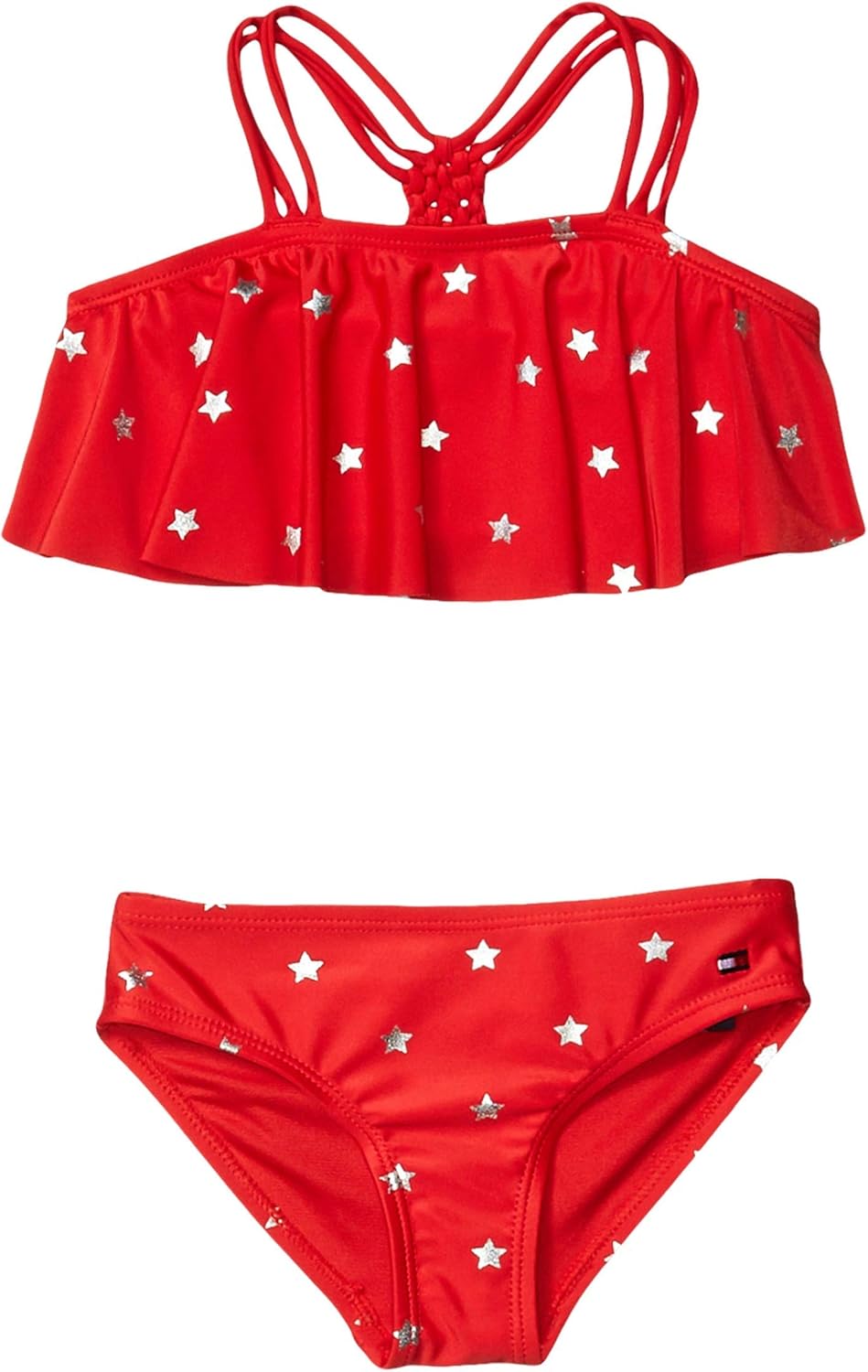 Tommy Hilfiger Girl's Two-Piece Solid Bikini with Contrast Binding (Big Kids)