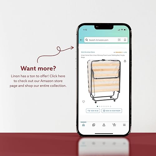 Miniatura 5 de Linon Luxor cama (sólo cubierta) plegable, doble, negro