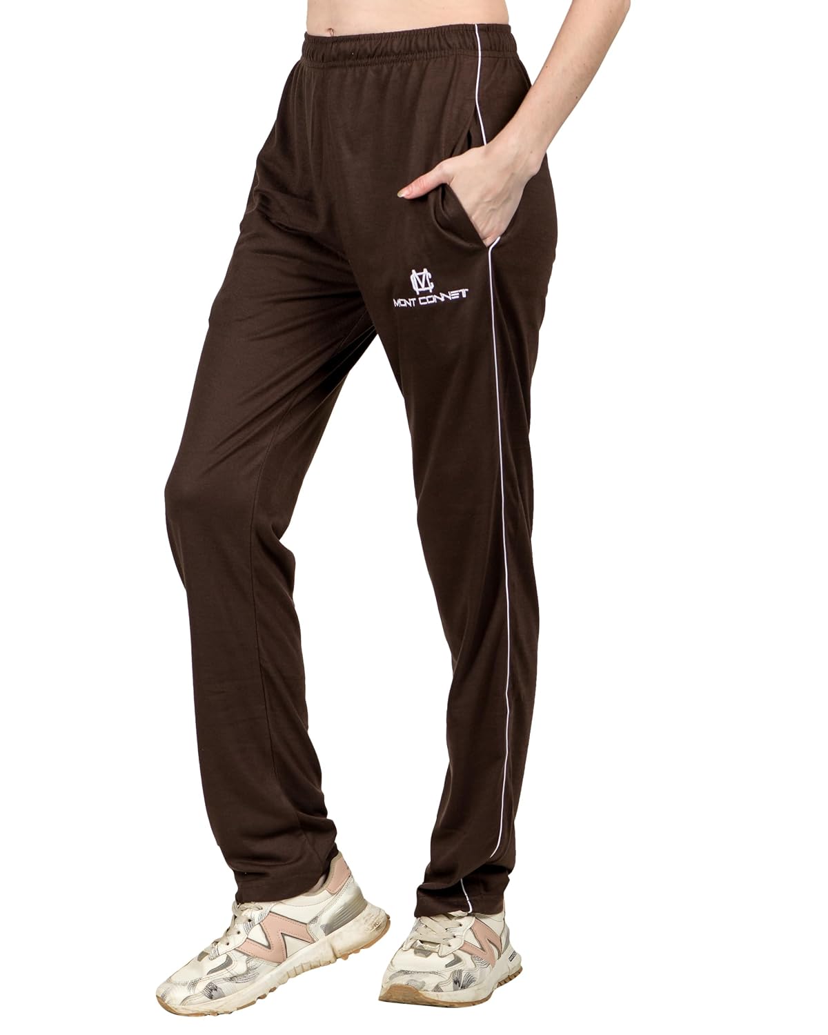 MONT CONNETT Women Regular Fit Pure Cotton Plain Comfortable Night Track Pant, Lower, Sports Trouser, Joggers, Lounge Wea...