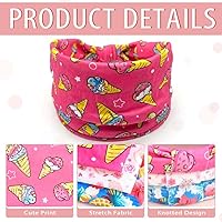 Vista 3 de Bohend Diademas anchas anudadas para niñas, 3 unidades, antideslizantes, elásticas, lindas bandas para la cabeza, para entrenamiento, yoga