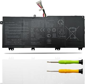 B41N1711 Laptop Battery Replacement for Asus ROG Strix GL703GE GL503VD GL503VM ZX63V Station 17 PX705GD PX705GM TUF Gaming FX705DD FX705DU Series Notebook B41BN95 B41BN9H 15.2V Long Cable