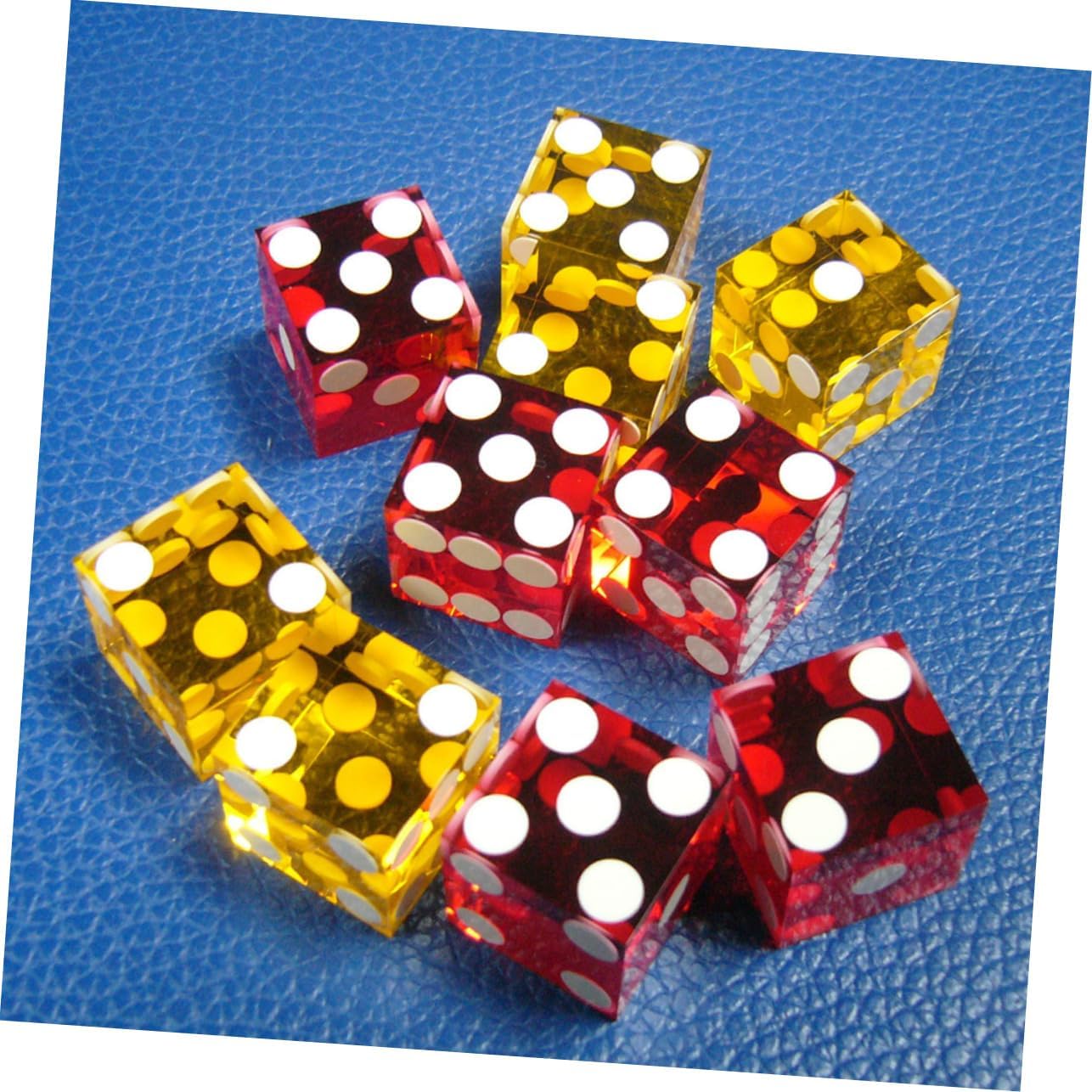 Toddmomy 5Pcs Acrylic Right Angle Dices for Party Games Transparent Entertainment Dices for Tabletop Bars and Gatherings and Safe Design Random Colors Random Color