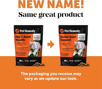 Cat Hip + Joint Health Chews Crunchy & Creamy Cat Joint Support Supplement - Glucosamine, Chondroitin & Omega-3s Supports Mobility, Flexibility & Comfort for Indoor & Outdoor Cats (Chicken 30-Day)