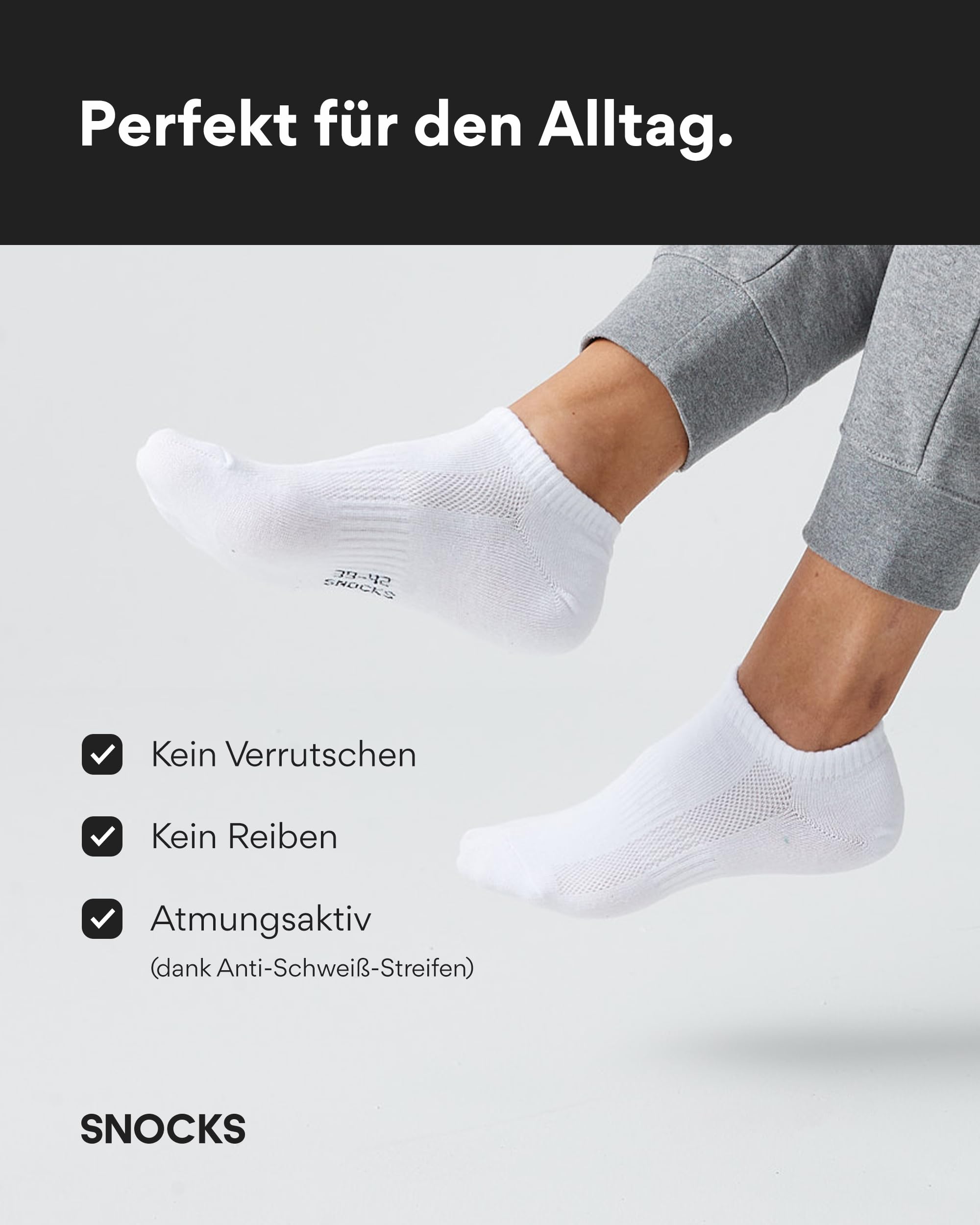 Snocks Sneaker Socken Herren & Damen 6er Set Gr. 35-50 Kurze Socken Baumwolle