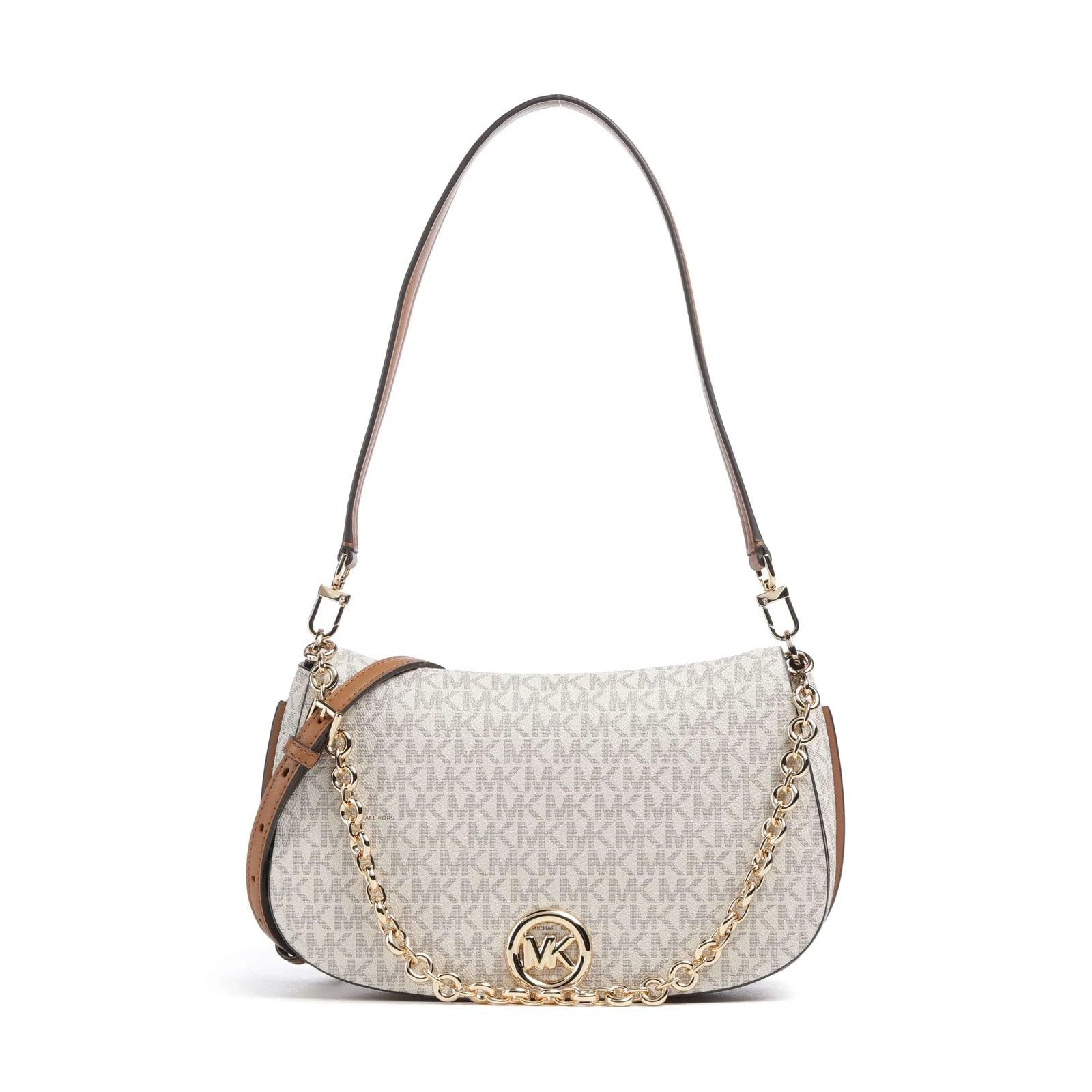 Michael Kors - Bolso de hombro con logo MK Nolita Vainilla-​Avellana
