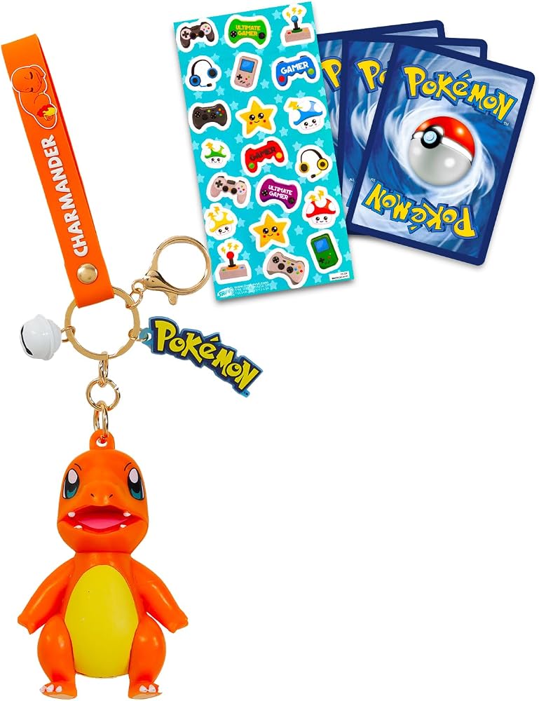 Nintendo Charmander Keychain Bundle ~ Deluxe Silicone 3D Character