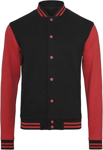 Build Your Brand Men's Sweat College Jacket T-Shirt