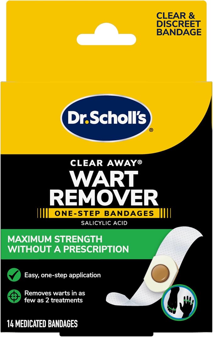 Dr. Scholl's ONE-Step WART REMOVERS, 14 ct // Removes Warts in As Few As 2 Treatments, Maximum Strength, Easy One-Step Application, Stays on All Day