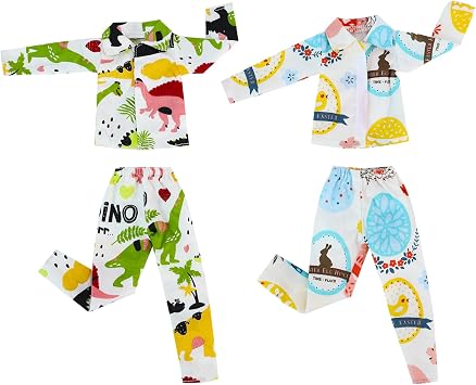 YAMASO ELF Doll Sleepwear Sets 2pcs Pajamas White+Yellow
