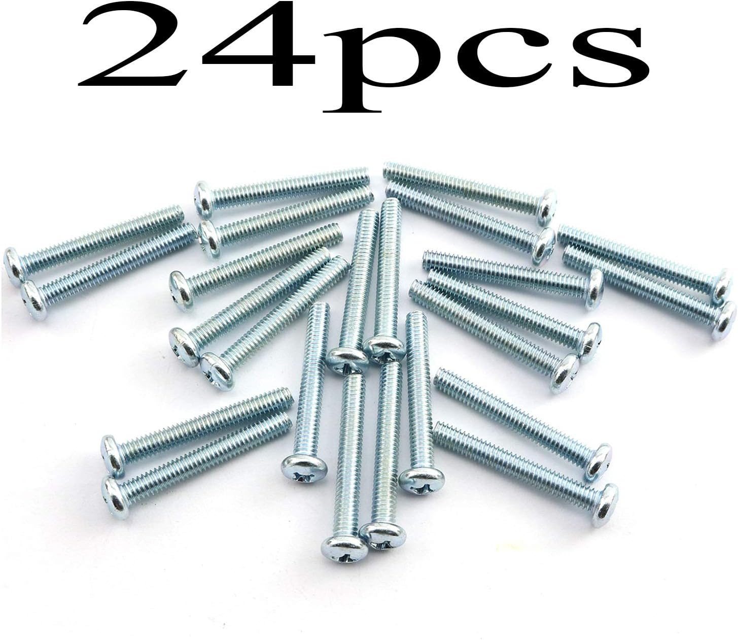 Frее Shірріng 🛒 24pcs 8-32 x 1-1/4 Machine Screws Metal Mounting Hardware Fitting Fastening Accessories Cross Slotted Round Phillips Head Screw Bolt