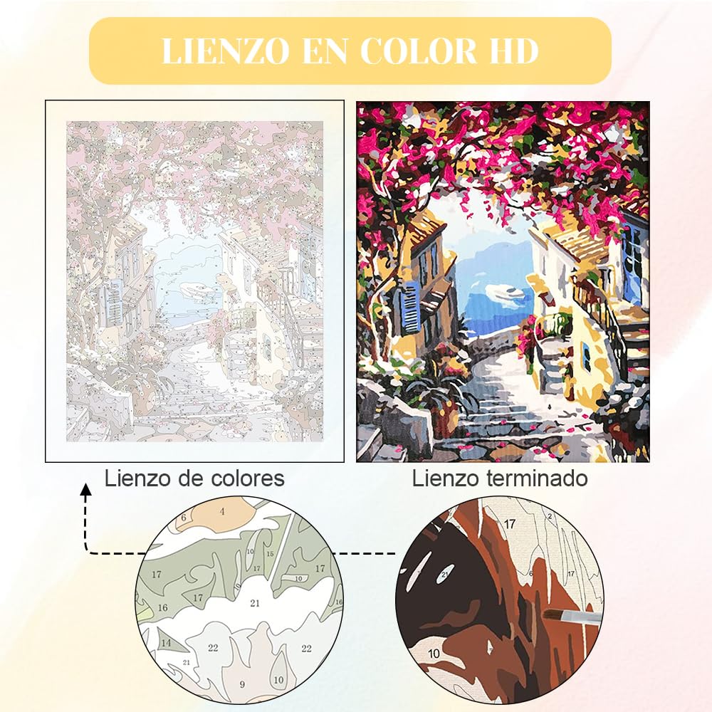 Kit De Pintura Por Números Para Adultos Y Niños – Lienzo De 40x50 Cm Con Acrílicos Y Pinceles, Sin Marco – Relajación Creativa Y Decoración Del Hogar (Sin Marco)