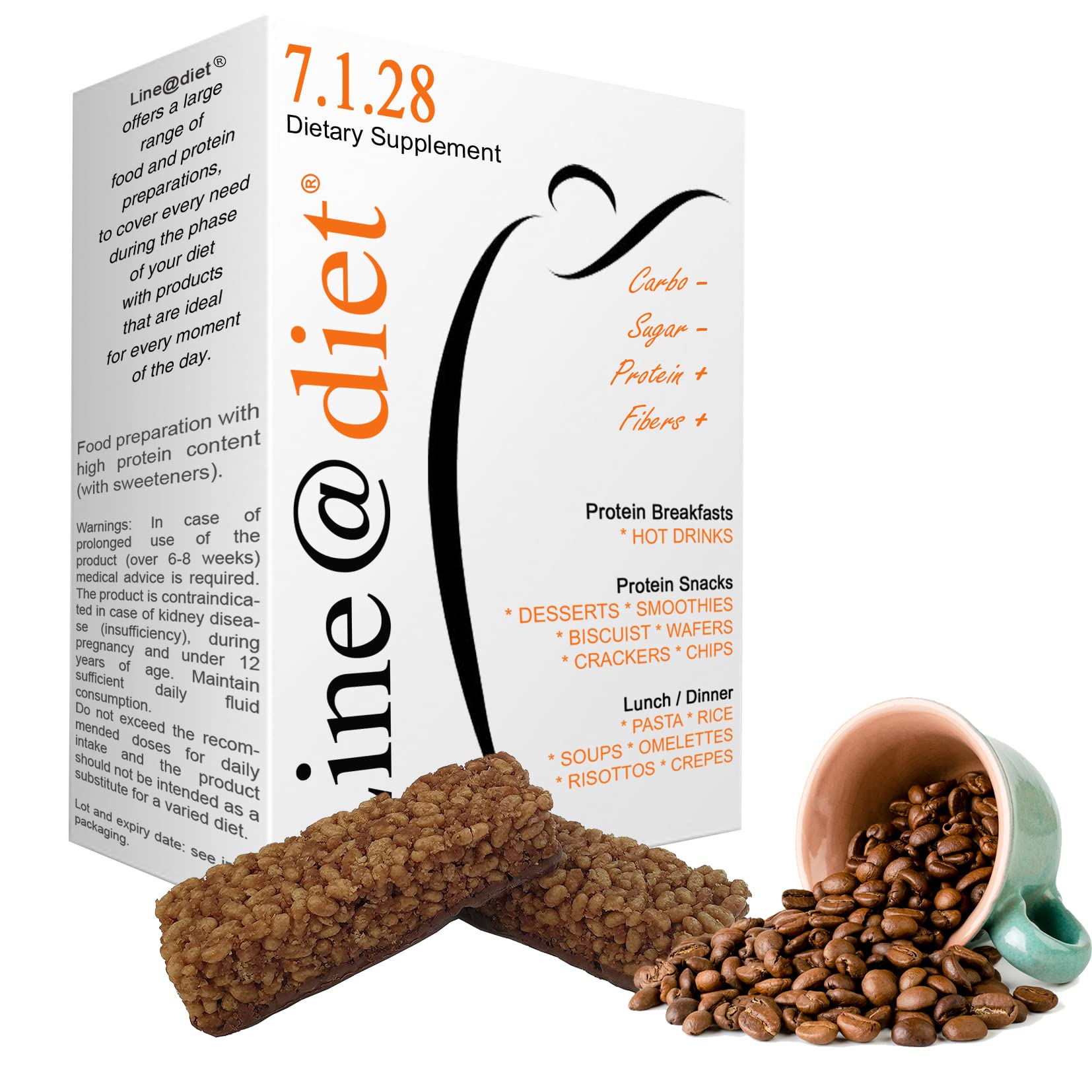 10 BARRETTE CRUNCHY PROTEICHE Line@diet al CAFFE' MOKA | 0 ZUCCHERI | 15g PROTEINE | 4g CARBOIDRATI!