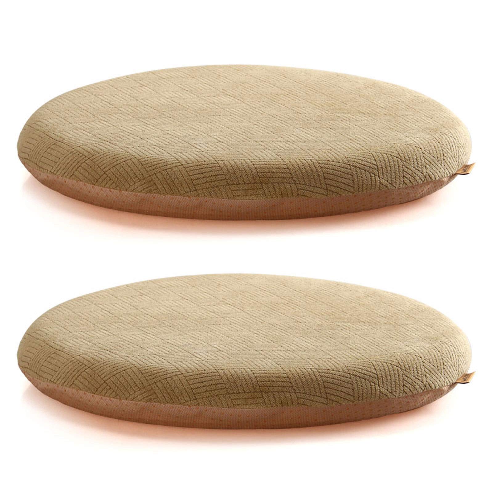 QQDD 2 Pieces Chair Pad,Round Soft Cushion Memory Foam Seat Cushion Chair Cushions For Office Restaurant Balcony Kitchen Garden Patio Dining Chairs,Detachable Chair Seat Pad 38CM / 42CM / 50CM