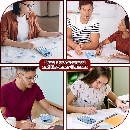 Miniatura 6 de NEWYES Calculadora científica para estudiantes, calculadora de matemáticas de 2 líneas con cubierta antipolvo, suministros de escuela media y