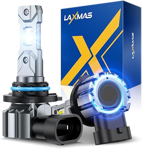Laxmas 9005 Bulbs 28,000LM Brightness Fog Light, 6500K Wider Vision Cool White, 