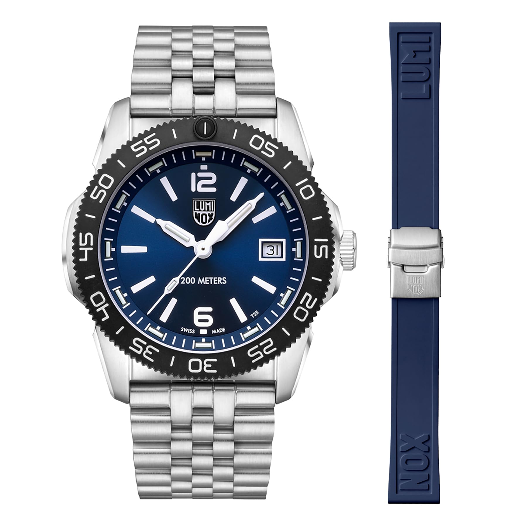 Luminox Stainless Steel Pacific Diver Date Analog Dial Color Blue Men Watch - Xs.3123M.Set, Silver Band (B0C69WJGPC) Amazon Price History, Amazon Price Tracker
