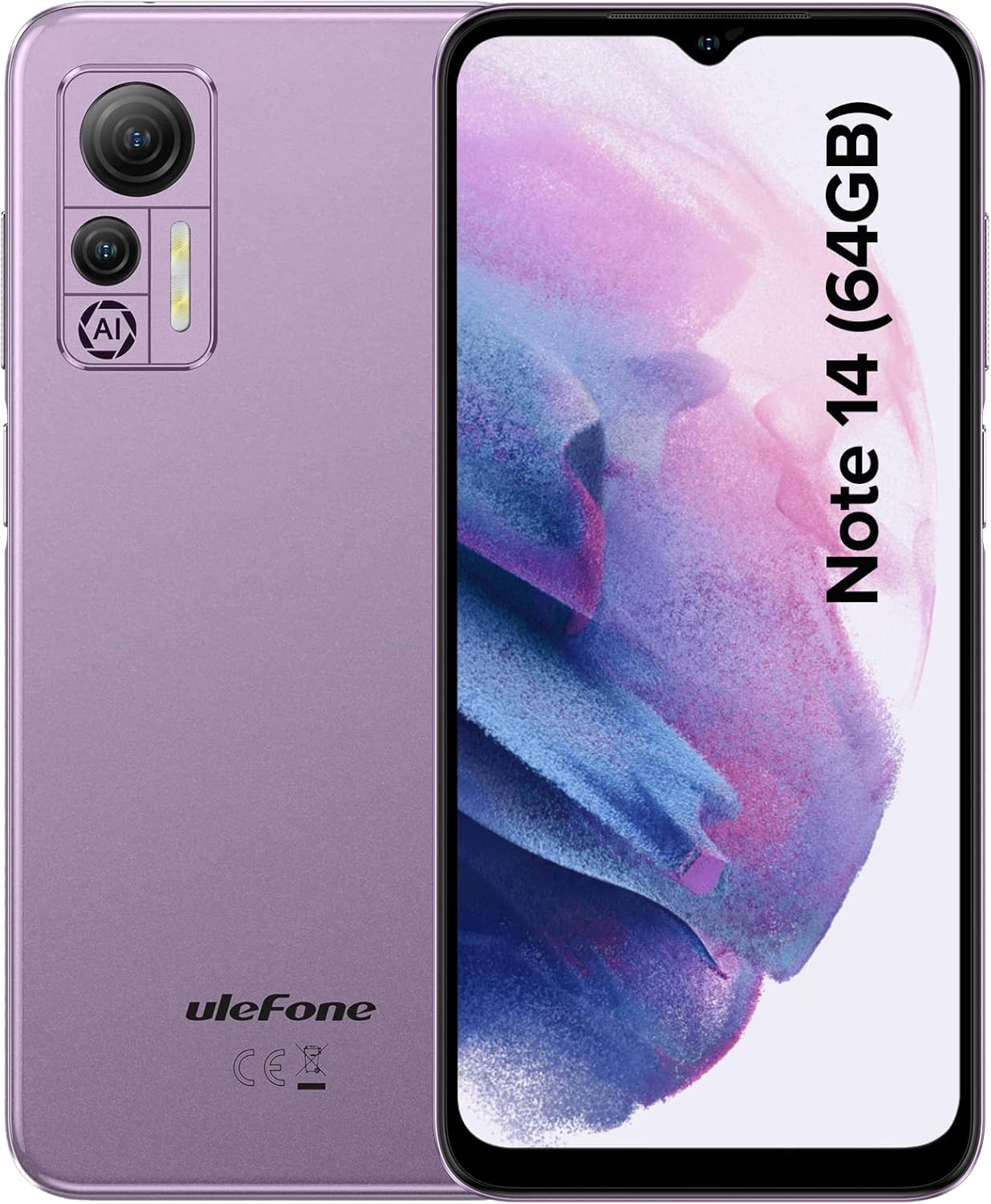 Téléphone Portable pas cher Android 13, 6,26 pouces 6Go+64Go 5285mAh