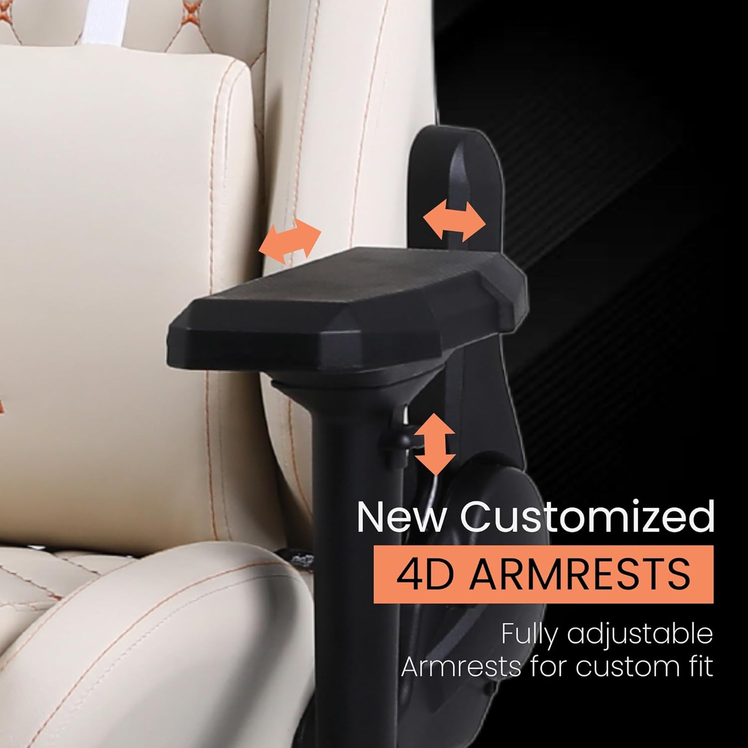Dowinx multi-functional ergonomic gaming and computer chair-masaz cushion, premium pu leather, adjustable neck and lumbar pillow for back support and faction, home and office chair (White 4D) Dowinx multi-functional ergonomic gaming and computer chair-masaz cushion, premium pu leather, adjustable neck and lumbar pillow for back support and faction, home and office chair (White 4D)