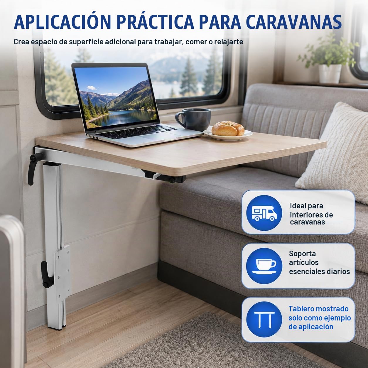 Madelynn Pata de mesa giratoria 360°, capacidad de carga de 50 kg, patas de mesa con cremallera de 17 cm, patas de mesa ajustables desmontables con asas, anodizadas, resistentes a la corrosión para