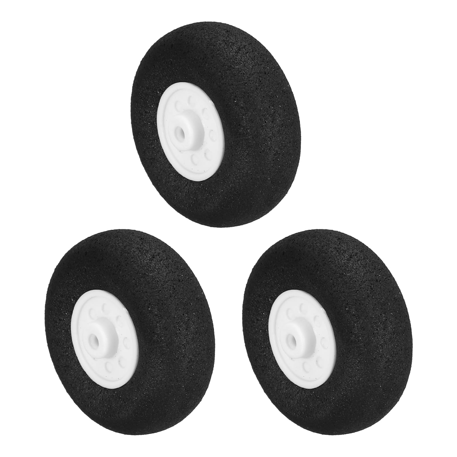 Muiltvoe RC Airplane Wheels 2.2" OD RC Aircraft EVA Sponge Wheels Tire Tail Wheel Replacement for DIY RC Model Plane Aircrafts Helicopter, Pack of 3