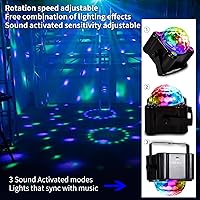 Vista 19 de RAHAN LED Earrings Disco Ball 16 Colors Light,Rechargeable Light Projecting Light up Earrings for Women Dance Party Halloween Costume Accessories