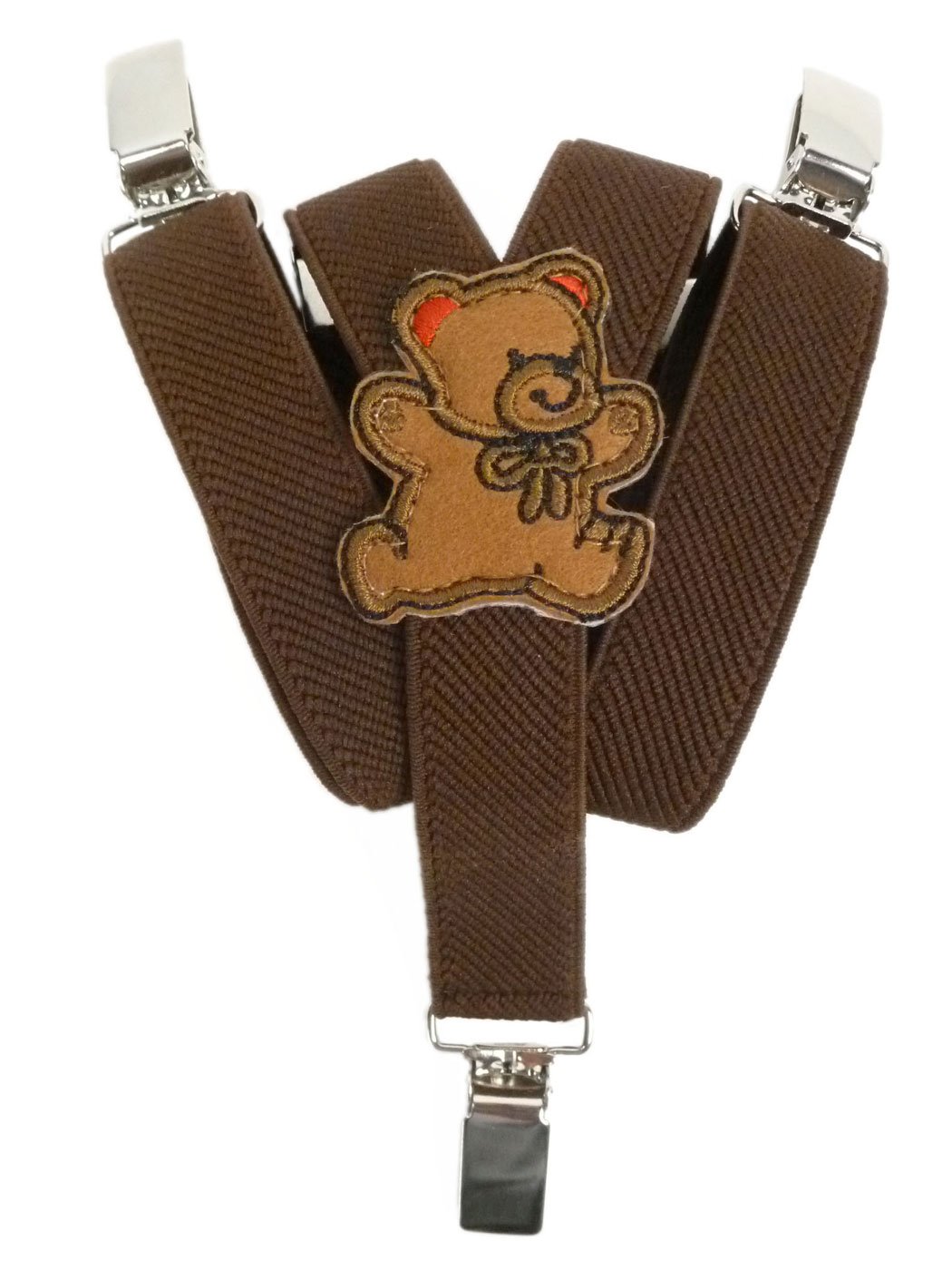 Olata Chocolate Brown Children’s Elasticated Teddy Design Y-Shape Braces/Suspenders (0-2 Years) - 2Cm.