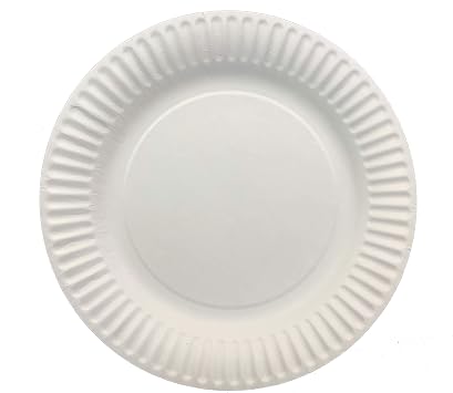 The Green Standard 9-Inch Paper Plates Uncoated, White 100 Plates