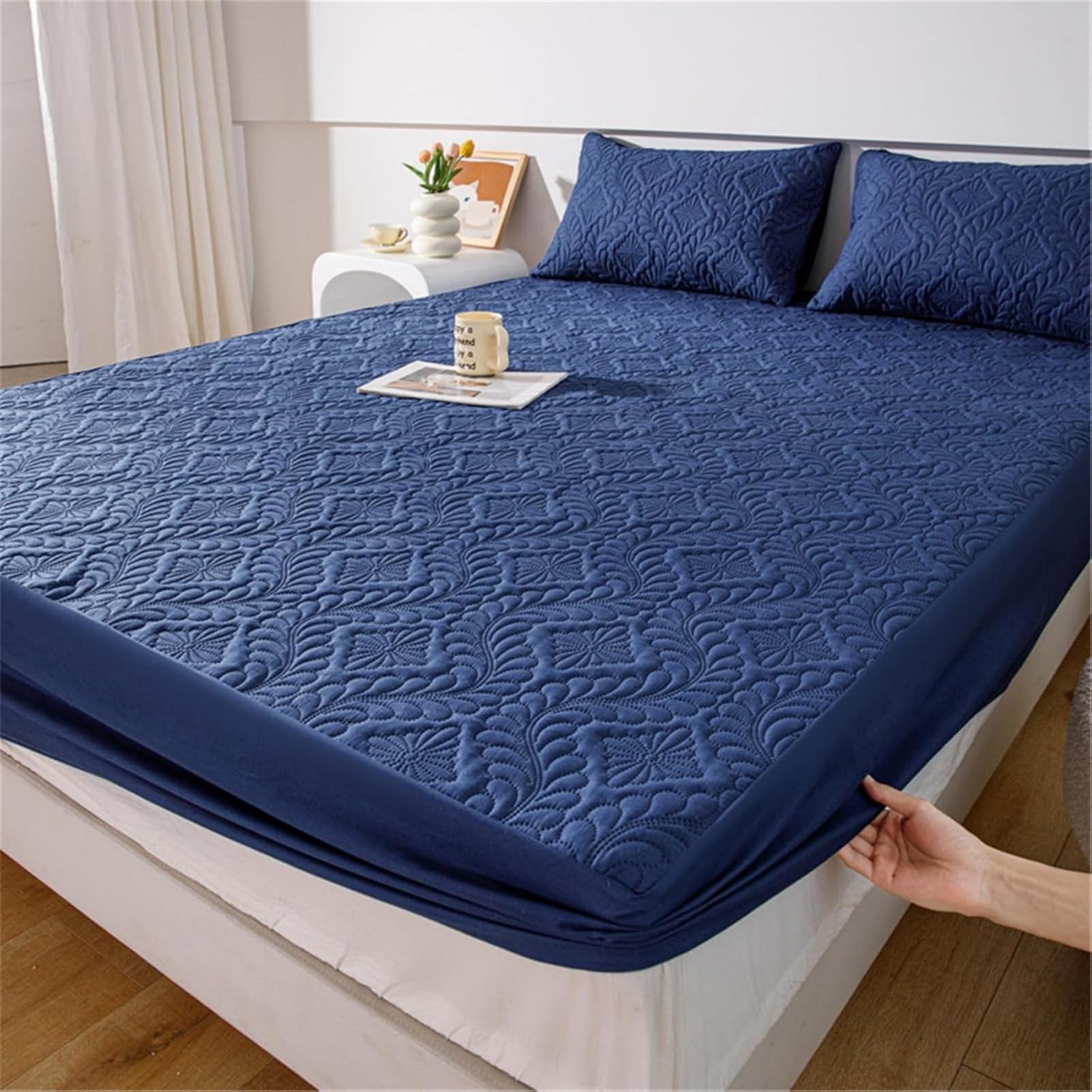 Wasserdichter Matratzenschoner (bis 25 cm) – Atmungsaktives Spannbettlaken Mit Gummizug, rutschfest & Gesteppt – Ideal Bei Inkontinenz Für Kinder & Erwachsene (Tibet,180x200cm)