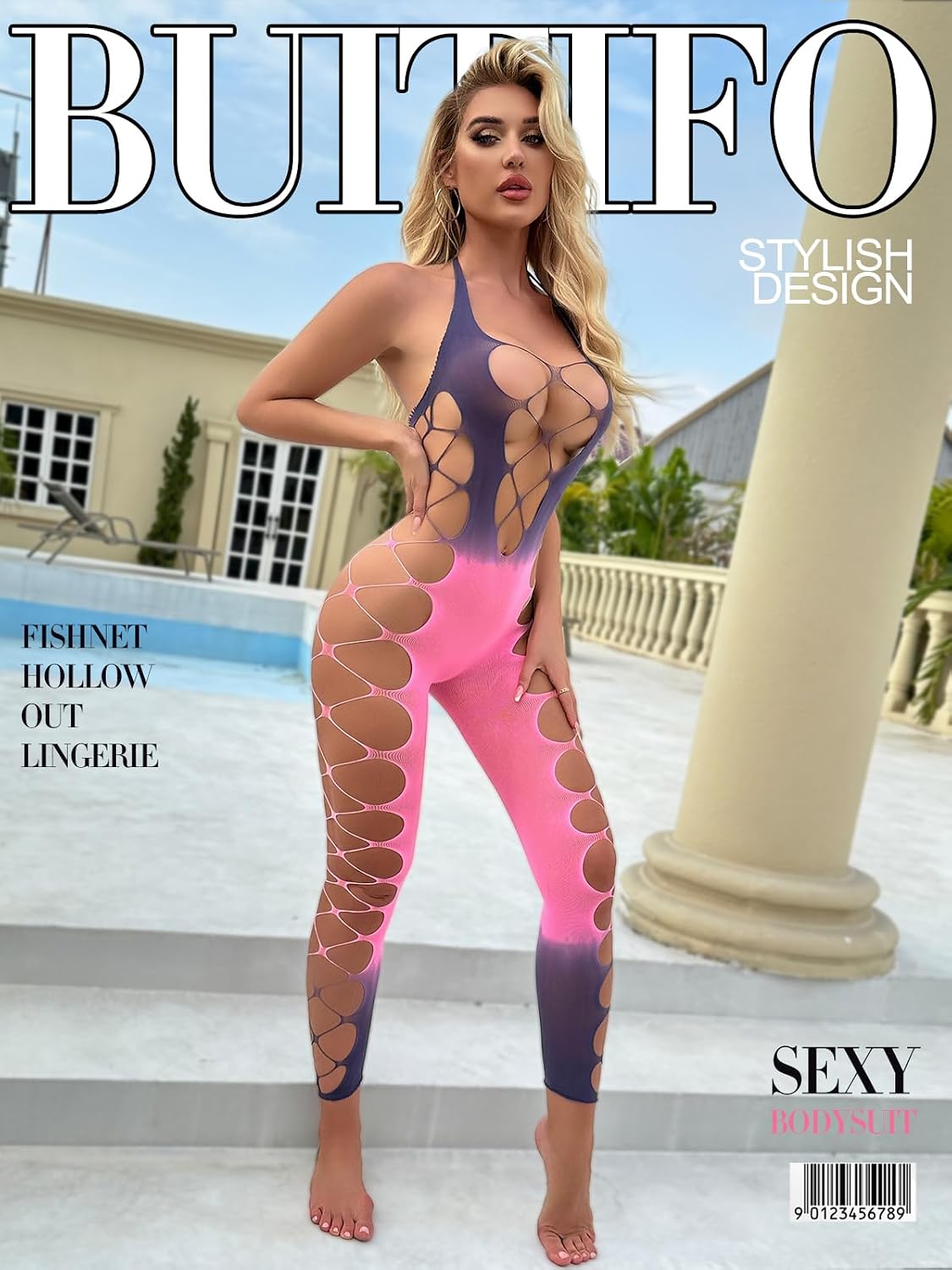 Buitifo Women Color Lingerie See Through Body Suit Sexy Tights