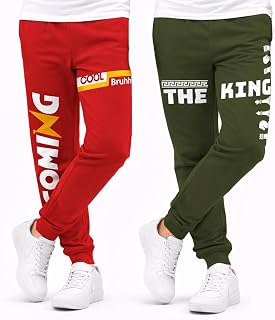 KYDA KIDS® Boys 100% Cotton Track Pants | Premium Printed Soft Single Jersey Fabric | Elastic Waist Loose Fit Summer Full ... Price In India
