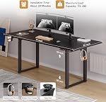 ComfyCorner Bureau électrique, 71x32 Inches Bureau de stand Up avec 4 Jambes, double moteur et contrôleur de mémoire, hauteur réglable de 28-46 pouces, poste de travail de la maison, noir