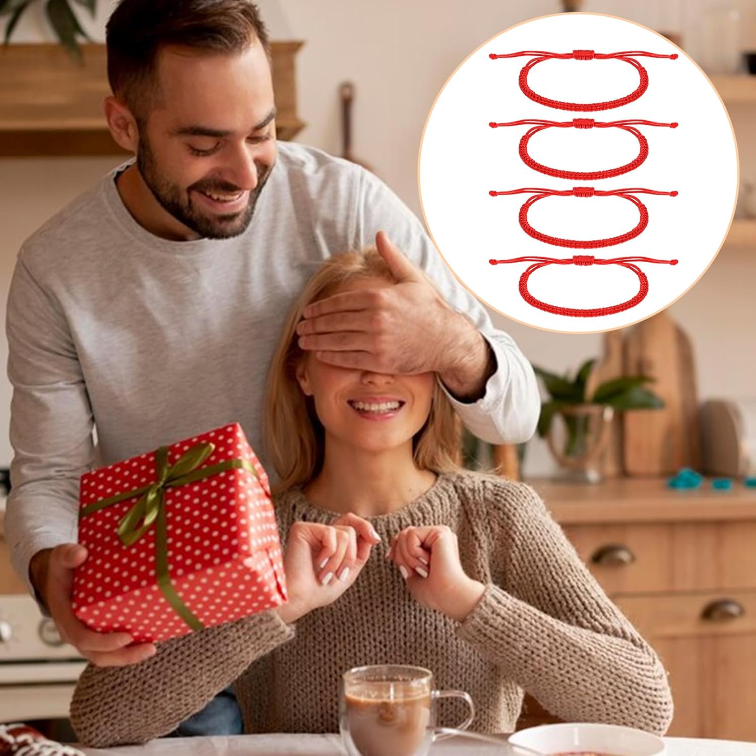 Red String Bracelet, Kabbalah Red Bracelets for Women Men, Waterproof Nylon Adjustable Protection Bracelet for Gift - Image 7