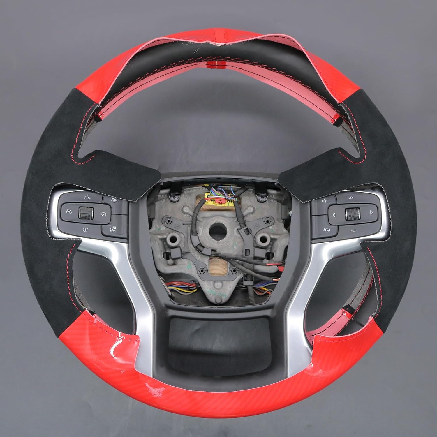 MEWANT Steering Wheel Cover for Chevy Silverado 1500/2500/3500/Blazer/Suburban/Tahoe Silverado Accessories Steering Wheel Wrap