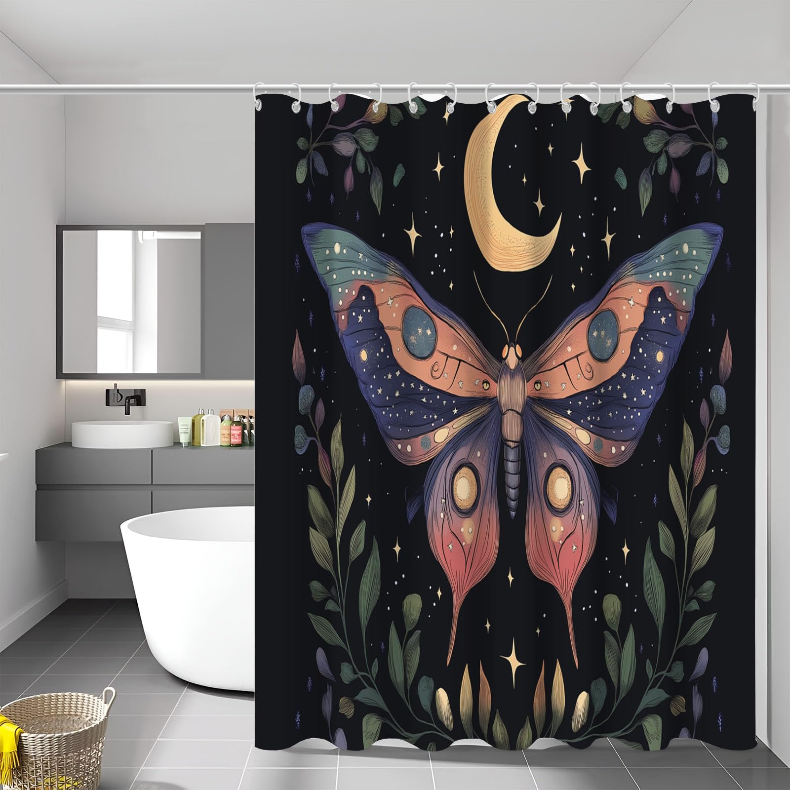 Rideau de douche polyester au design artistique pour hôtel de charme