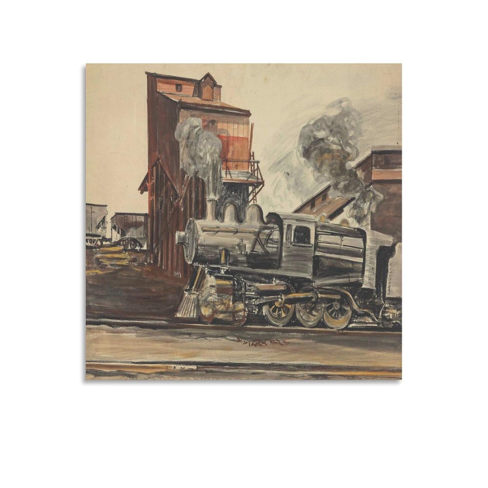 KLAGCBDF Reginald Marsh Untitled Poster Print Art Wall Painting Canvas Posters Modern Bedroom Decor 28x28inch(70x70cm)