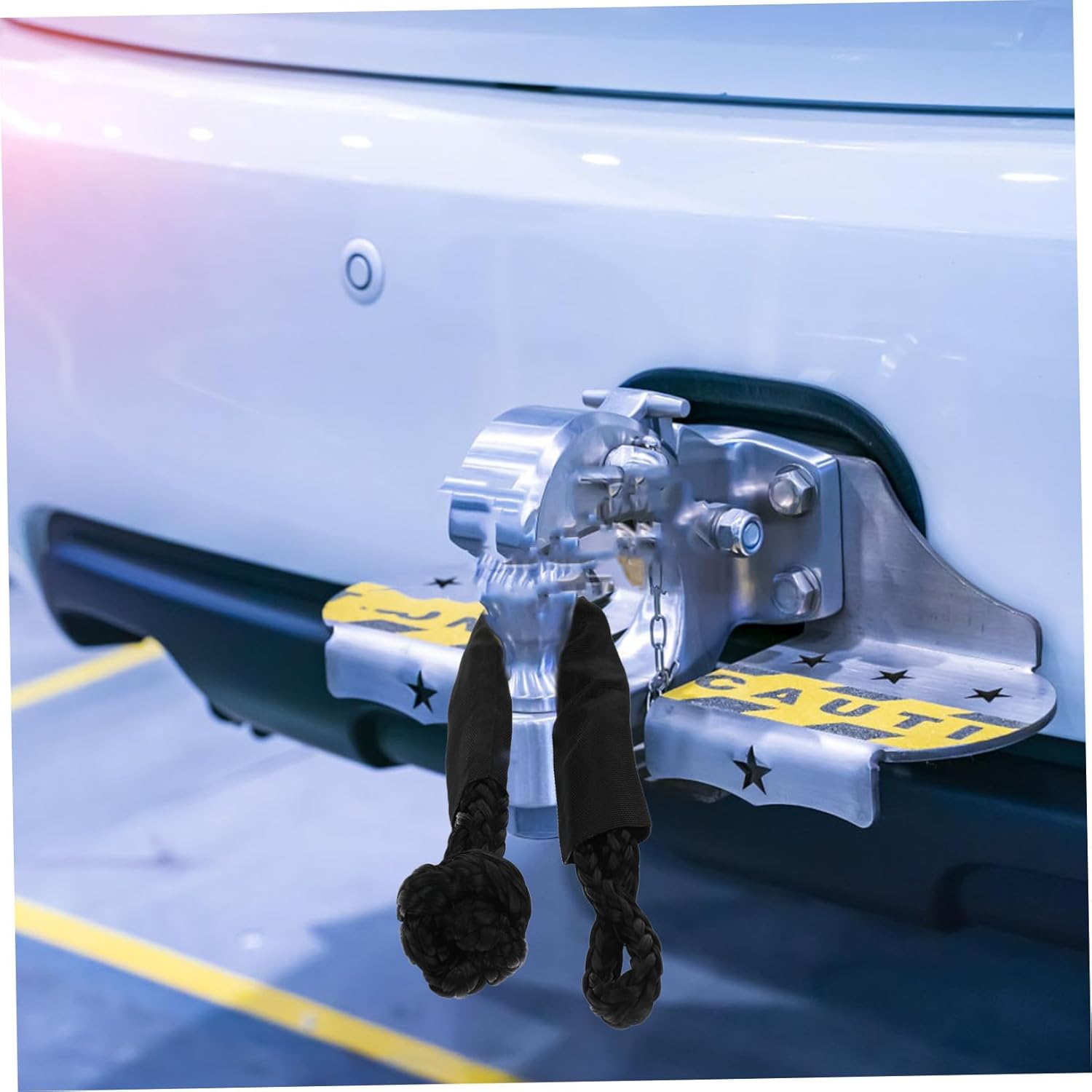 3pcs Car Flexible Shackle Winch Rope Heavy Duty Towing Strap Tool for Off-Road and Road Use Polymer Construction Random