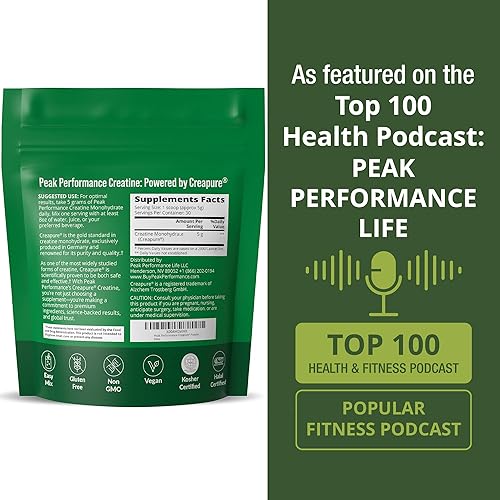 Miniatura 6 de Creapure creatina monohidrato en polvo. Creatina de ultra alta pureza fabricada en Alemania sin nada más añadido. Puro y sin sabor para hombres y